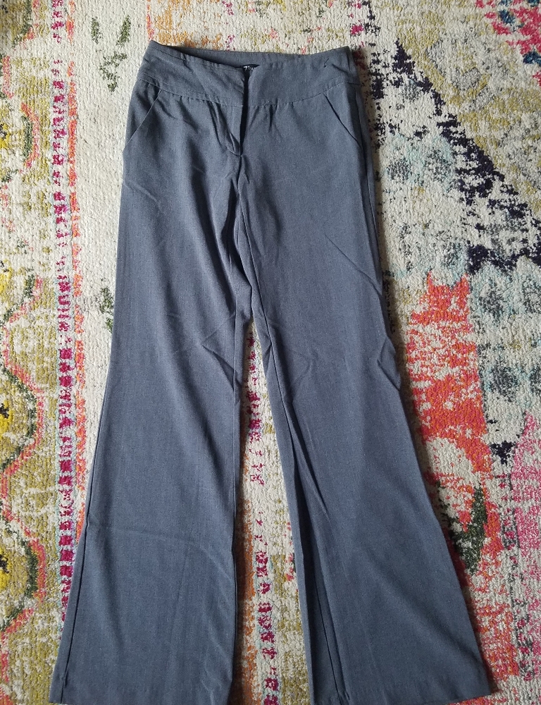 Grey Wide leg dress pant